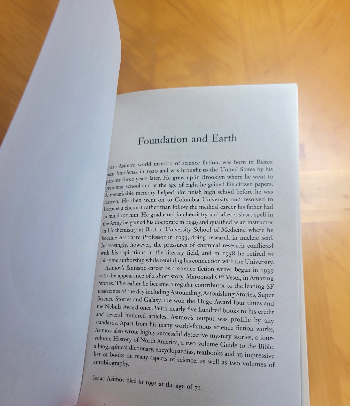 Foundation and Earth